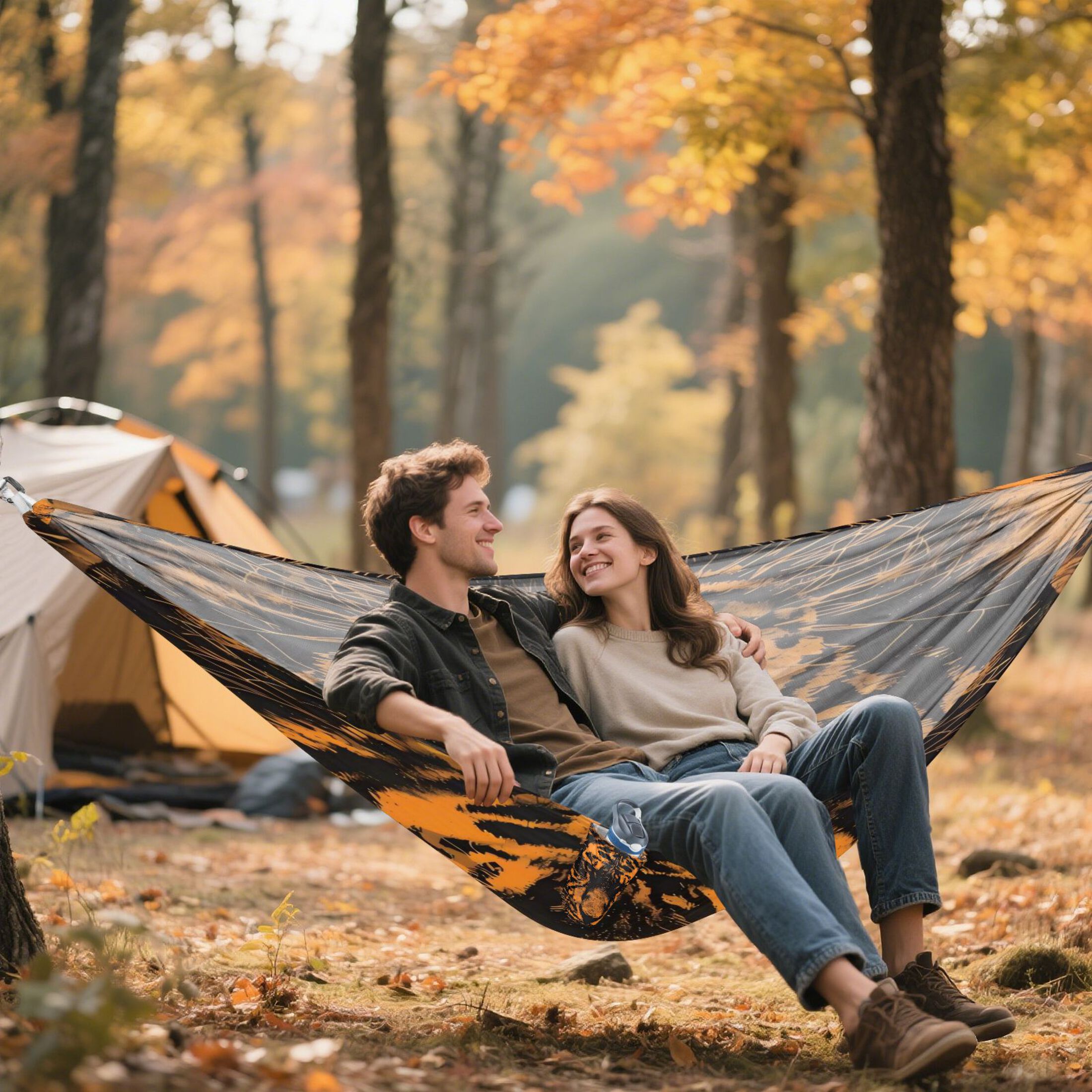 Hammock Camping Hammock Nylon Portable Hammock Travel Camping Hammock Orange Tiger