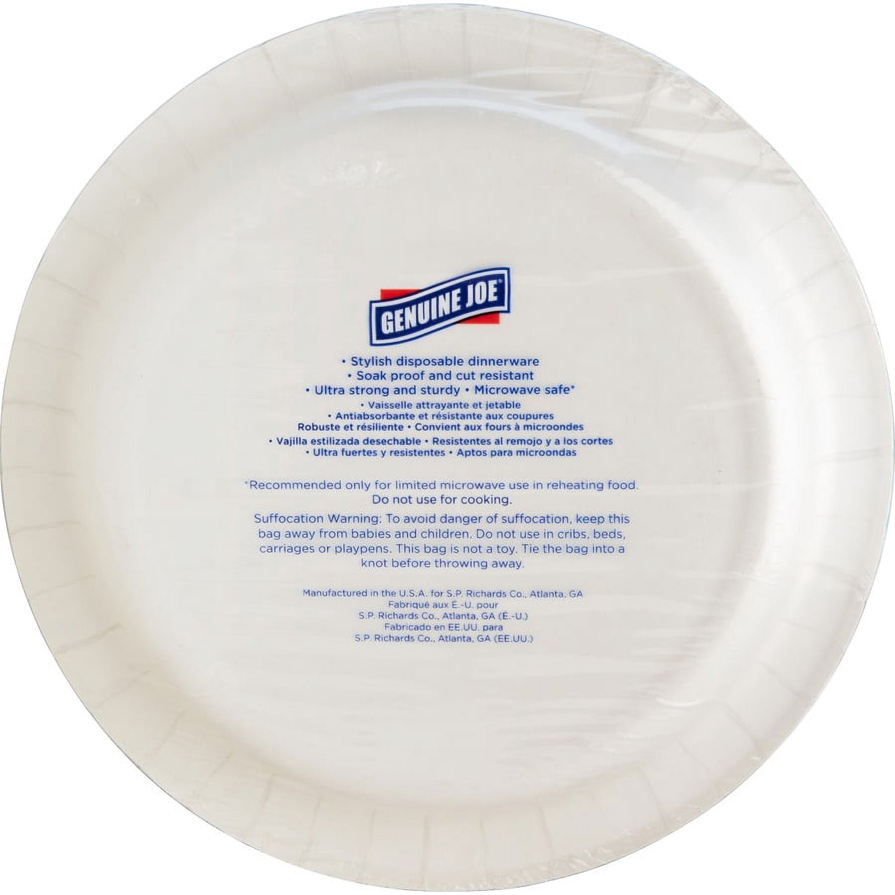 Genuine Joe Printed Paper Plates - 125 / Pack - Disposable - Assorted - 500 / Carton
