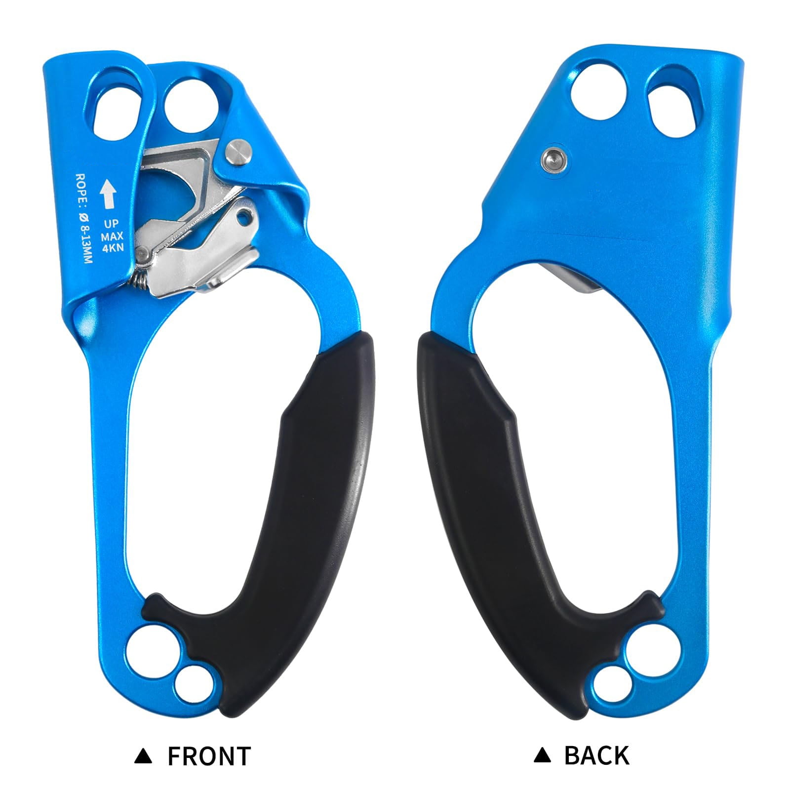 Hand Ascender Rock Climbing Tree Arborist Rappelling Gear Equipment Rope Clamp for 8~13 MM Rope