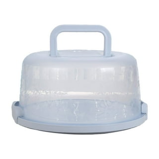 HOUZZKINGZ USA Pie Carrier Cake Storage Container with Lid | 10.5 Large  Round Plastic Cupcake Cheesecake Muffin Flan Cookie Airtight Tortilla  Holder