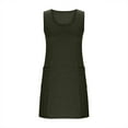 thumbnail image 4 of QATAINLAV Summer Dresses for Women 2025 Sleeveless Nightgowns Tank Dress with Pocekts Cotton Comfy A Line Jumper Mini Dresses Sleepwear Army Green XXL Lightning Sales Today, 4 of 7