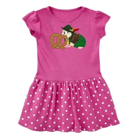 

Inktastic Cute Hedgehog with Pretzel Gift Baby Girl Dress