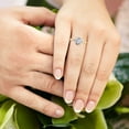 thumbnail image 4 of Samui - Moissanite Oval Cut Lab Diamond Side Stones Engagement Ring, 4 of 4