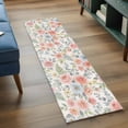 thumbnail image 3 of Pink Watercolor Floral 2'x6' Runner Rugs for Hallway Kitchen Bedside Non Slip Washable, Spring Botanical Leave Flowers Entryway Rug Runners with Rubber Backing, Long Carpet Runner for Laundry Room, 3 of 8