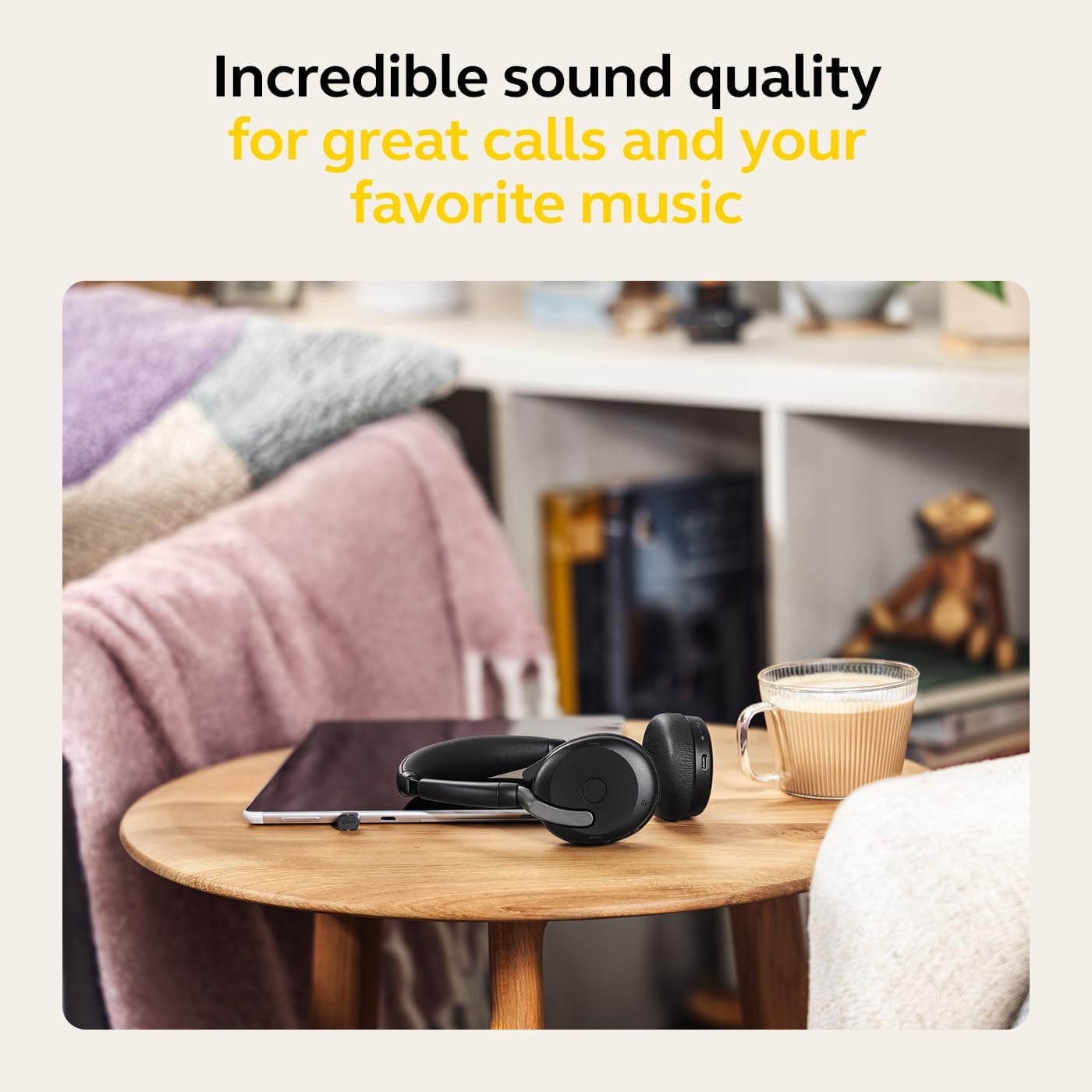 Jabra Evolve2 65 Flex - USB-C UC Stereo (Wireless Charging) Wireless Headset / Music Headphones