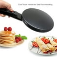 thumbnail image 4 of NutriChef Electric Plug In Countertop Crepe Maker and Griddle Hot Plate, Black, 4 of 7