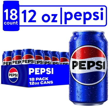 Pepsi Cola Soda Pop, 12 fl oz Cans, 18 Pack Cans