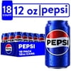 Pepsi Cola Soda Pop, 12 oz, 18 Pack Cans