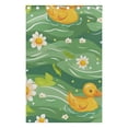 thumbnail image 4 of Ducks Daisy Flower on Green Wave Black Out Curtains 72 Inch Length Curtains for Sliding Glass Doors Bedroom Living Room 2 Pack, 4 of 6