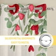thumbnail image 6 of Love Heart Valentines Day Kitchen Curtains Window Panels, Botanical Eucalyptus Red Rustic Insulated Window Treatment Curtain, Grommet Curtains for Bedroom/Living Room/Bathroom, 2 Piece 42"Wx45"L, 6 of 8