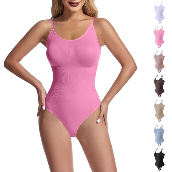 Women's Tummy Control Bodysuit Waist Cincher Shapewear, Chest Lifting Body Shaper, Adjustable Strap Slimming Tank Top, Crotch Buckle Underwear, Seamless Base Layer