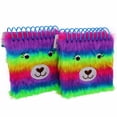 thumbnail image 6 of Pen+Gear Fuzzy Bear Journal, Neon Rainbow Colors, 200 Pages, Lined Paper, Top Wire Bound, 6 of 13
