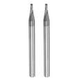 thumbnail image 1 of Uxcell 2 Pieces Ball Nose End Mills 1mm Radius Solid Carbide AlTiN Coated 2 Flutes HRC45 CNC Router Bits, 1 of 6