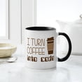 thumbnail image 4 of CafePress - I Turn Coffee Into Programming Code Mugs - 11 oz Ceramic Mug - Novelty Coffee Tea Cup, 4 of 4
