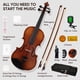 thumbnail image 5 of PHOENIX Violín 4/4 de tamaño completo, violín de madera maciza para principiantes profesionales, adultos y niños con arco octogonal de madera de hierro y arco de palisandro, cuerdas y puente adicional, 5 of 5