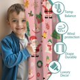 thumbnail image 3 of Blackout Kids Curtains,Pink Christmas Santa Pattern Childrens Insulated Curtains Set Of 2,Bedroom Essentials,Toddler Room Decor 42"x63", 3 of 5
