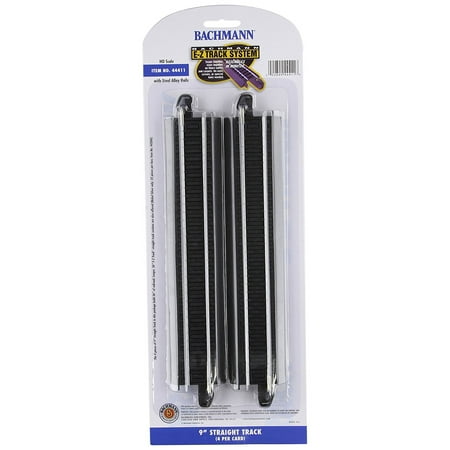 Bachmann Trains 44411 9 Inch Straight HO Scale EZ Electric Train Track (4 PCS)