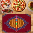 thumbnail image 2 of Amarainy Feng Shui Flower Of Life Mandala Design Linen Table Mats Set Of 4 For Home Kitchen Table Decor 12x18 inch, 2 of 5