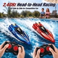 thumbnail image 4 of 2Pcs RC Speed Boat Set, Dual Motor Waterproof Racing Toy for Kids Boys Girls Ages 8-12, Outdoor Pools Lakes Watercraft Vehicle, 4 of 9