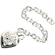 Eease Personalized Photo Heart Locket Bracelet - Adjustable Link Bracelet