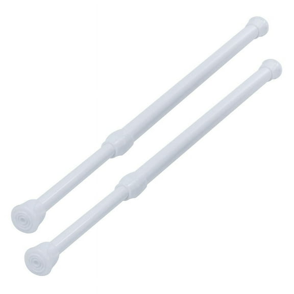 6 Pack Adjustable Small Tension Rod 11.8 inch to 19.7 inch, White
