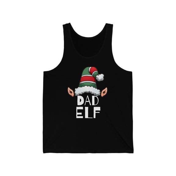 Dad Elf Christmas Unisex Tank Top, XS-2XL Holidays Xmas Elves Father