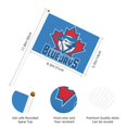 thumbnail image 4 of Drapeau de Mode Toronto Baseball Double Face à Main 5,5x8,2 Po, Polyester avec Mât en Plastique Mcp729, 4 of 7