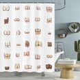 thumbnail image 3 of kasaboju Fun Butt Polyester Shower Curtain, 72" x 72", 3 of 7