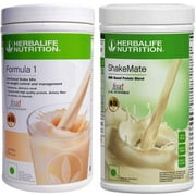 Her-balife Nutrition Weight loss Combo Pack New ShakeMate with Formula 1 Vanilla flavor (1000 gm) Protein Shake (500 g, 500 g, Vanilla, Unflavored)