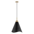 thumbnail image 3 of 60/7470 Nuvo Lighting Tango - 1 Light Small Pendant In Mid-Century Modern Style-16 Inches Tall and 7.88 Inches Wide-Matte Black/Burnished Brass Finish, 3 of 4