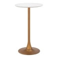 thumbnail image 2 of Pemberly Row Table de Bar Moderne / Contemporain en Métal Blanc et Or, 2 of 4