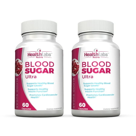 Health Labs Nutra Blood Sugar Ultra - Supports Healthy blood sugar levels, Cardiovascular Health, strengthens Immune System 60-Day