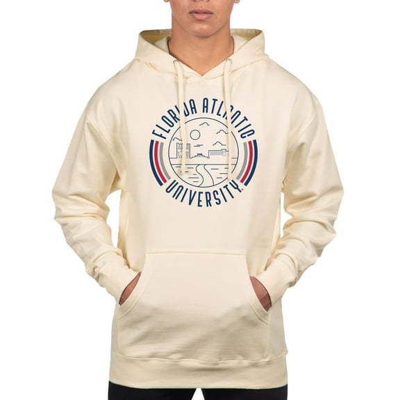 Men's Uscape Apparel Cream Florida Atlantic Owls Standard Pullover Hoodie