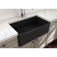 thumbnail image 6 of BOCCHI 1481-020-0120 Farmhouse Apron Fireclay 30" Kitchen Sink Matte Dark Gray, 6 of 7
