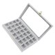 thumbnail image 5 of Caja De Joyería Organizador 28 Sección Moderna Joyería De s Mujeres De s Mujeres Para El Pendiente Colr Caja De Gris Gloria Estuche de joyería, 5 of 5
