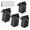 Black 1 Set, variant on Green 1 Set 4"x 4" Tree Stand Brackets for Outdoor Platforms Blinds and Tree Houses