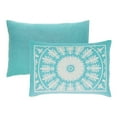 thumbnail image 3 of Superior 3-Pieces High-Durability Reversible Cotton Blend Bedspread Set, Queen, Aqua, 3 of 8