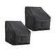 thumbnail image 2 of 2 piezas Fundas para sillas de patio Funda para silla de salón Tela Oxford impermeable negra para 29 pulgadas x 30 pulgadas x 36 pulgadas, 2 of 9