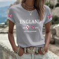 thumbnail image 2 of Women's Graphic Print T-Shirt Patriotic Union Jack Short Sleeve Round Neck Casual Summer Tee for Holiday, 2 of 2