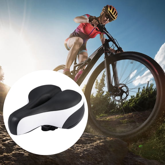 LOLIPPYY Mountain Bike Saddle Gel Cushion White with Reflective p
