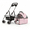 Pink, variant on Wheelive 3-in-1 Pet Stroller & Car Seat with Detachable Carrier, 4-Wheel Foldable Design, Oxford Fabric, for Small Dogs & Cats up to 65lbs, Pink