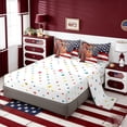 thumbnail image 3 of Erosebridal Initial Alphabet B 7pcs Bedding Comforter Set,American Rugby Ball Games Queen Bedding Sets For Kids Boys,Reversible, 3 of 7