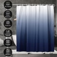 thumbnail image 4 of 71x74 Shower Curtain 100% Polyester Shower Curtain - Water-Resistant Bath Curtain with Metal Grommets and 12 Shower Curtain Rings - Gradient Shower Curtains for Bathroom, 4 of 6
