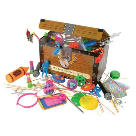 Toy Assortment Box – 100 pieces per box – Treasure Chest - Birthday Party Bag Prizes – Kids Toys – Halloween Treats