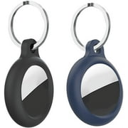 2 Packs AirTag Holder Key Ring, AirTag Case Keychain Air Tag Case Holder Silicone AirTags Cases Air Tags Key Chain Compatible with Apple AirTag GPS Item Finders