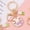 Purple Moon, variant on Rabbit Keychain Cartoon Keyring with Cherry Blossom Decoration Flower and Leaf Design Trendy Alloy Oil Dropping Key
