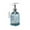 🔥 Blue_New#2694, variant on Glass Liquid Soap Dispenser Bottle | Vertical Stripe Design Press Pump | 350ml Refillable Thick Colored Glass | Shampoo Shower Gel Lotion Container | 1pc | Clear Gray Blue Purple Orange Green Pink
