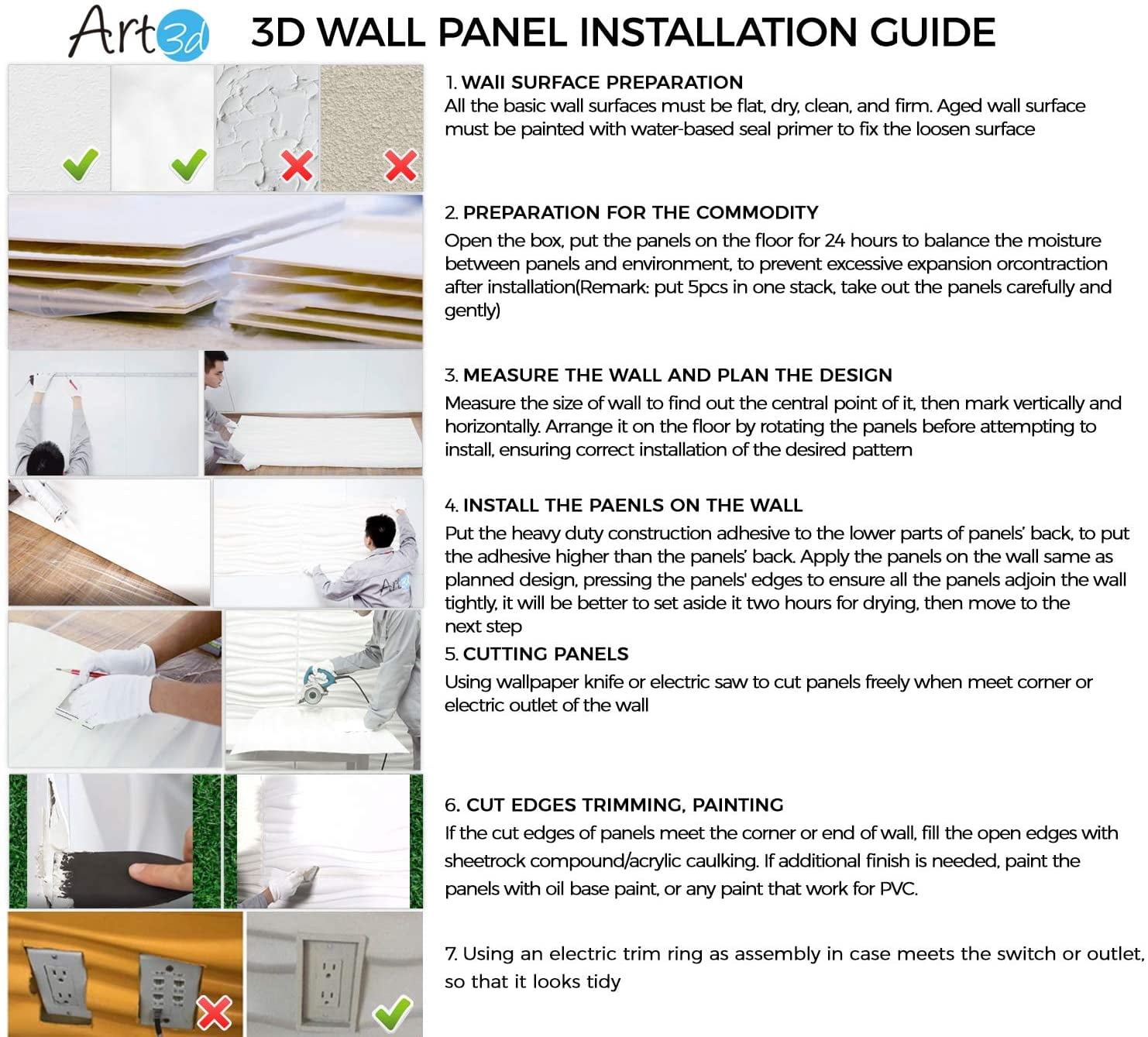 Art3d 12 Pack 19.7"x19.7" Decorative PVC 3D Textured Wall Panels in Matte Black Wallpaper