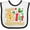 White and Black, variant on Inktastic Baby's First Christmas -gingerbread Cookie Boys or Girls Baby Bib