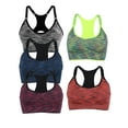 thumbnail image 1 of YouLoveIt 5pcs Women's Sports Bra Racerback Compression Sports Bra Women Ladies Womens Yoga Underwear Padded Bras Racerback Sports Bra Casual Sports Bra, 1 of 7